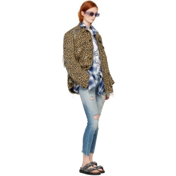 R13 Blue Shredded Boy Skinny Jeans in Shiloh Shredded Wash Size 26 - Picture 16 of 16